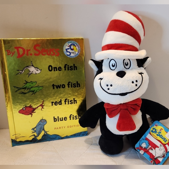 Dr. Seuss | Accessories | Dr Seuss 1 Cat In The Hat Dood Plushie Dr Seuss One Fish Two Fish Red ...
